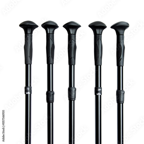 Adjustable Black Metal Walking Canes or Hiking Poles