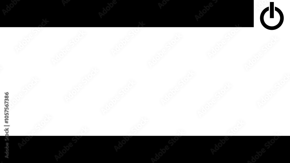 Power button and two horizontal lines Power button and two horizontal lines