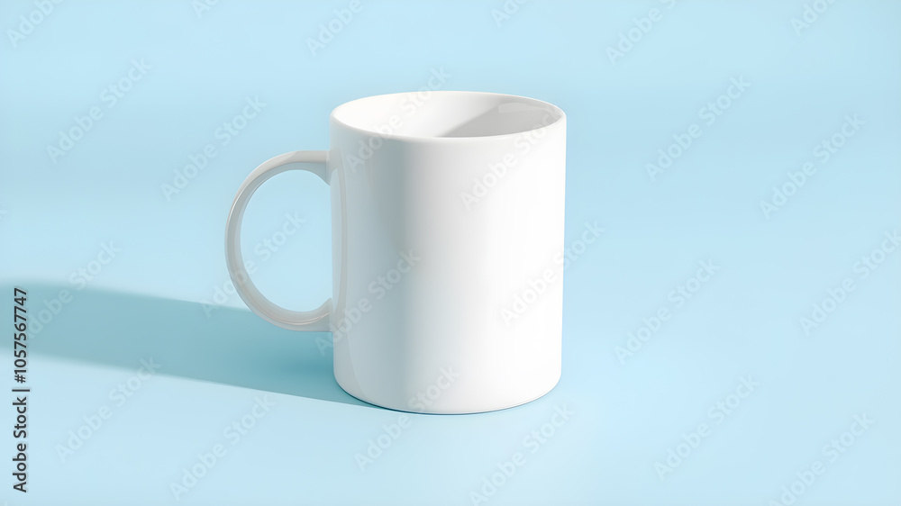 Obraz premium A plain white ceramic mug mock up. Generative AI