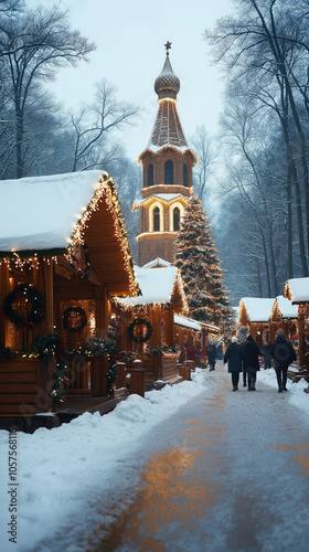 A beautiful winter scene of...