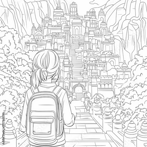 A girl finding treasures in...