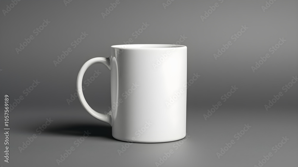 Obraz premium A plain white ceramic mug mock up. Generative AI
