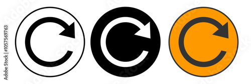 Refresh icon set. Reload icon vector. Update icon.