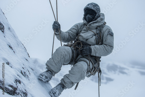 climbing white background