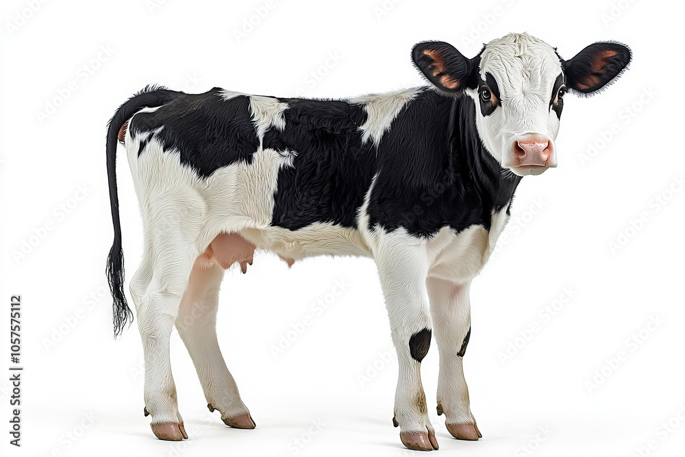 Dairy Cow On White Background Dairy Cow On White Background