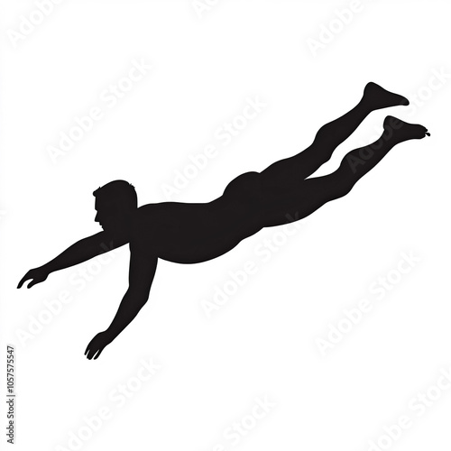 Diving Into Pool Silhouette...