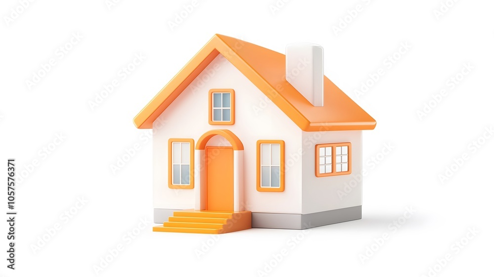 3D style house icon, bright peach and orange colors, white background, simple design, poster
3D style house icon, bright peach and orange colors, white background, simple design, poster