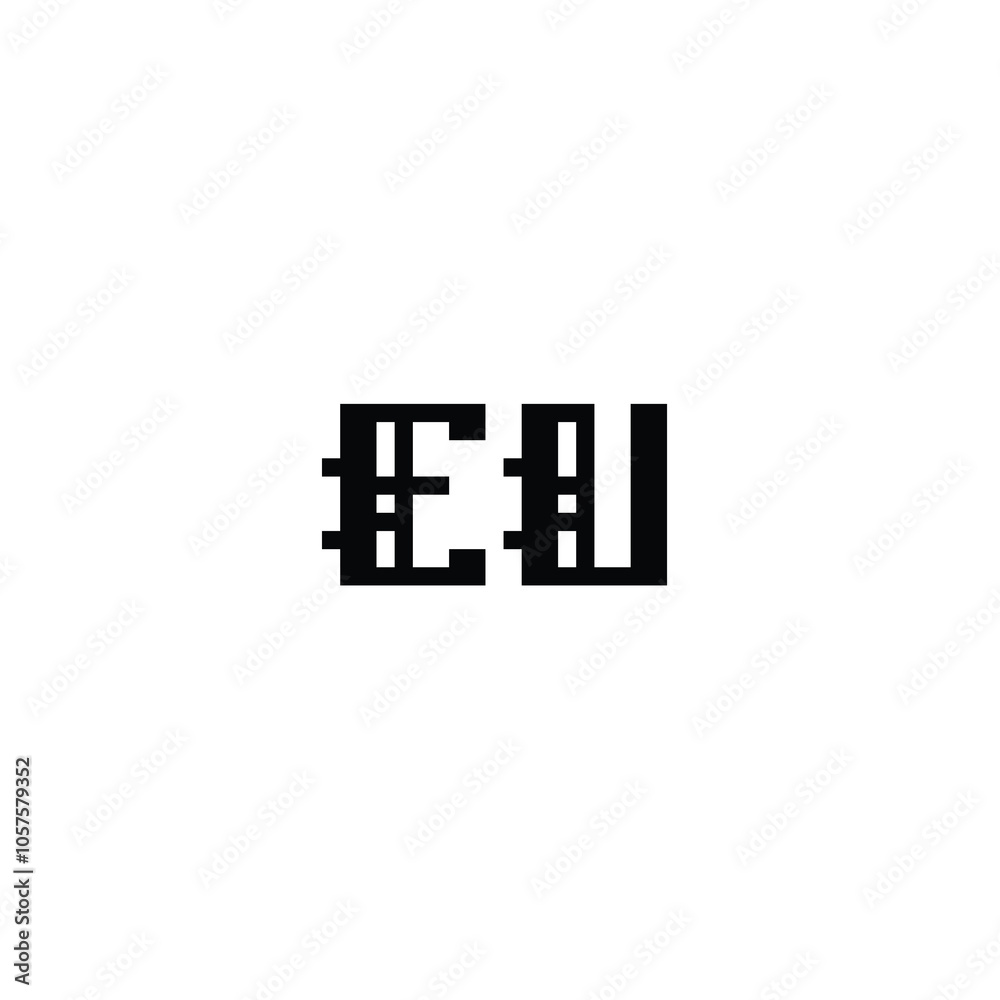 EU monogram logo design letter text name symbol monochrome logotype alphabet character simple logo EU monogram logo design letter text name symbol monochrome logotype alphabet character simple logo
