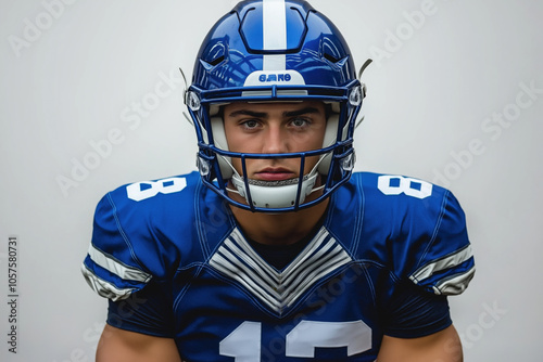 Football Player On White Ba...