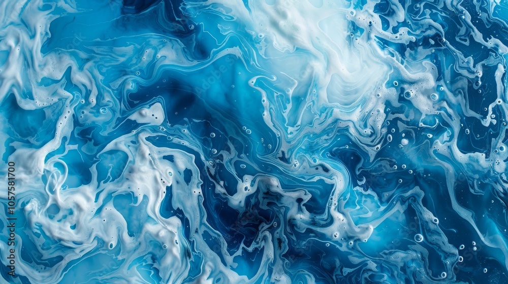Swirling blue water with waves forming intricate patterns Close-up photo with clean background Swirling blue water with waves forming intricate patterns Close-up photo with clean background