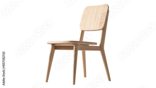 wooden chair on transparent background (PNG)