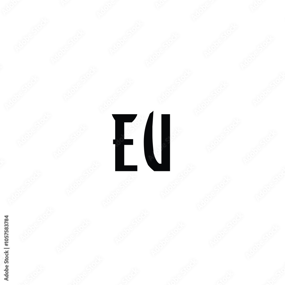 EU monogram logo design letter text name symbol monochrome logotype alphabet character simple logo EU monogram logo design letter text name symbol monochrome logotype alphabet character simple logo
