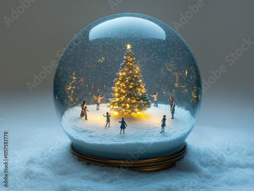 Glass Snow Globe Featuring ...