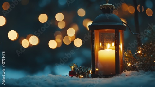 Christmas decorations with beautiful bokeh background