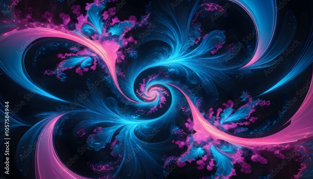 abstract fractal background with space
