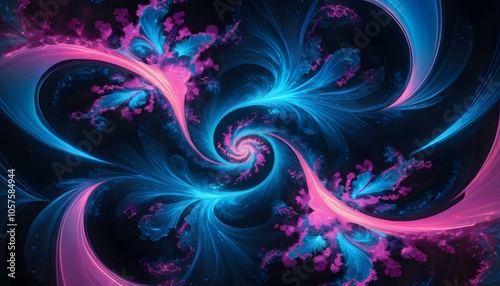 abstract fractal background with space