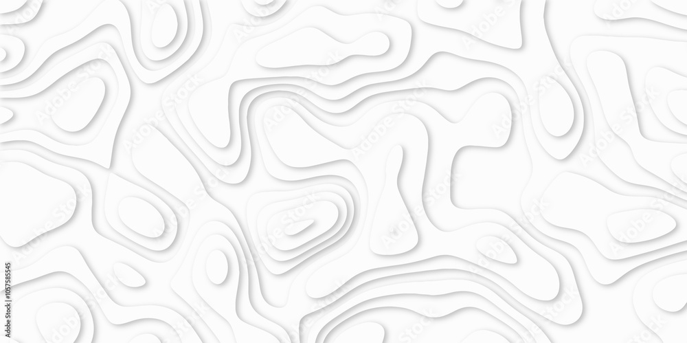 Abstract White paper cut background with lines. white line drawing geometric paper art design. 3d papercut decoration textured with wavy layers. 3d realistic design used for banner, posters. line maps Abstract White paper cut background with lines. white line drawing geometric paper art design. 3d papercut decoration textured with wavy layers. 3d realistic design used for banner, posters. line maps