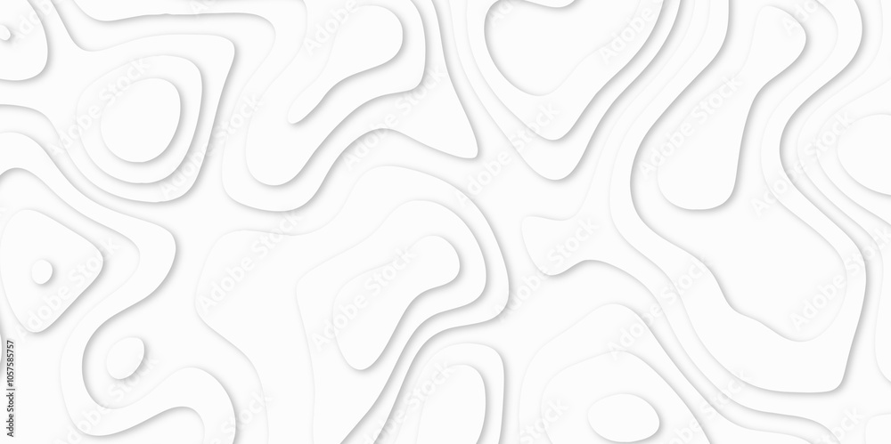 Abstract White paper cut background with lines. white line drawing geometric paper art design. 3d papercut decoration textured with wavy layers. 3d realistic design used for banner, posters. line maps Abstract White paper cut background with lines. white line drawing geometric paper art design. 3d papercut decoration textured with wavy layers. 3d realistic design used for banner, posters. line maps