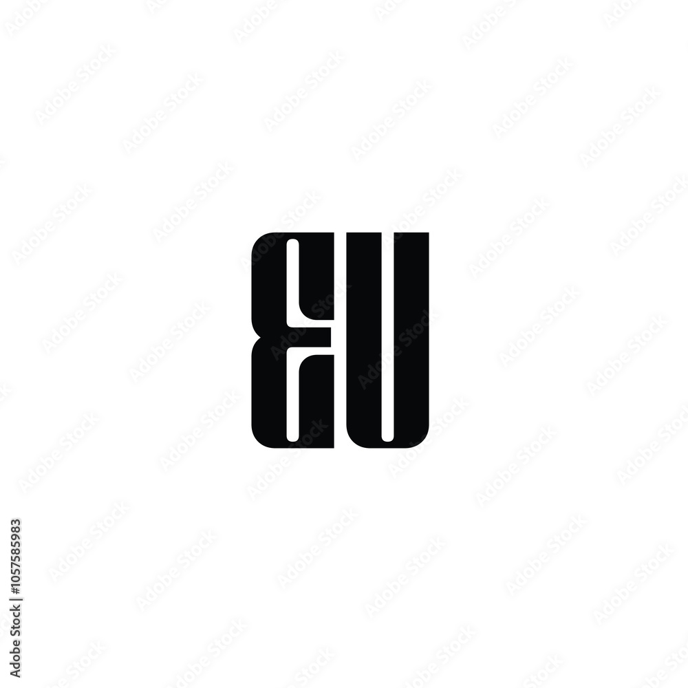 EU monogram logo design letter text name symbol monochrome logotype alphabet character simple logo EU monogram logo design letter text name symbol monochrome logotype alphabet character simple logo