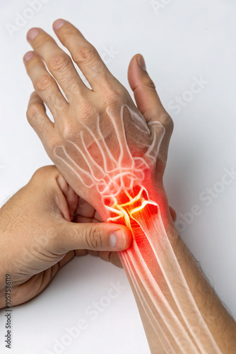 Wrist Pain and Carpal Tunnel Syndrome X-Ray Illustration – Medical Image for Hand and Joint Conditions