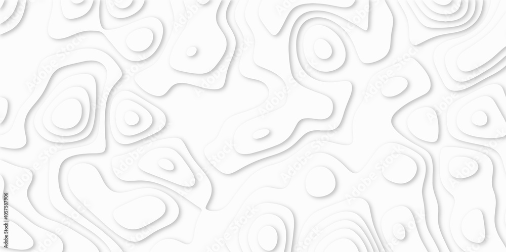 Abstract White paper cut background with lines. white line drawing geometric paper art design. 3d papercut decoration textured with wavy layers. 3d realistic design used for banner, posters. line maps Abstract White paper cut background with lines. white line drawing geometric paper art design. 3d papercut decoration textured with wavy layers. 3d realistic design used for banner, posters. line maps