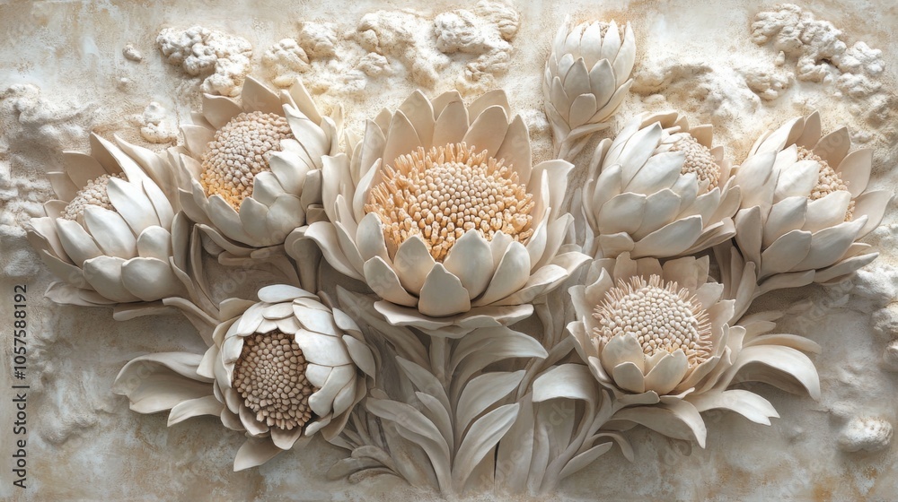 Floral Relief Art Floral Relief Art