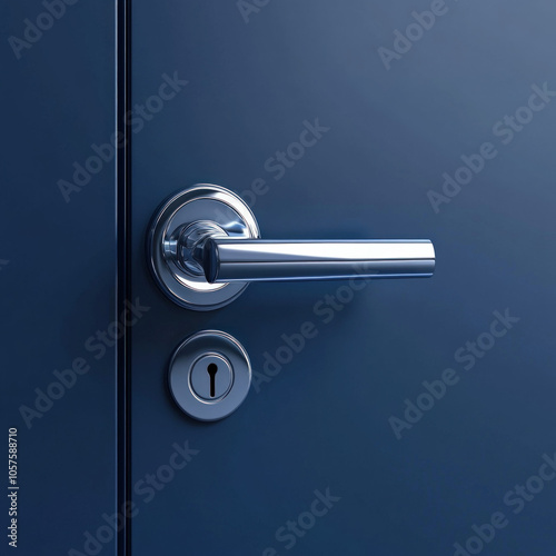 Metal Door Handle Isolated