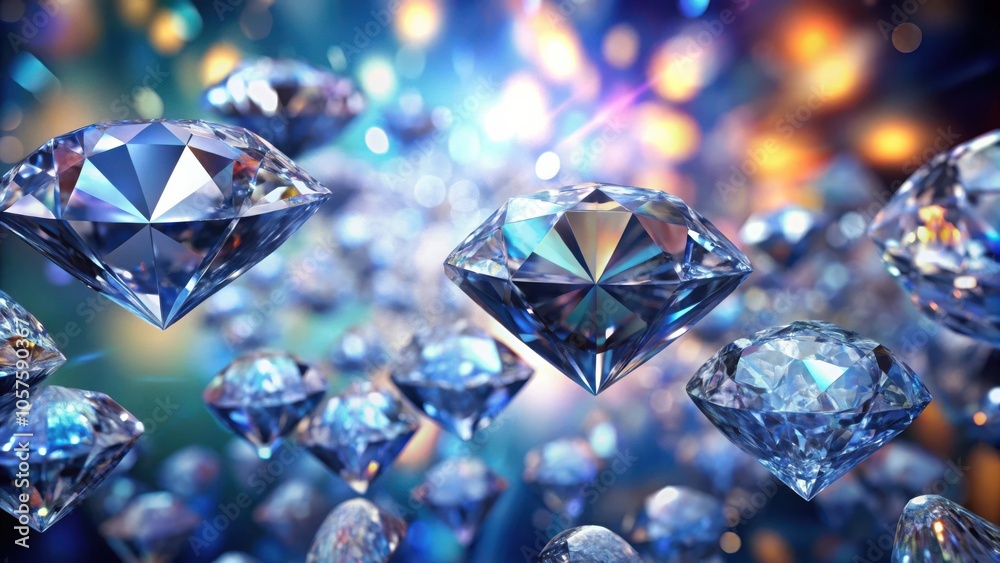 Abstract dynamic dimensions of inside diamonds on a blurred background for design Abstract dynamic dimensions of inside diamonds on a blurred background for design