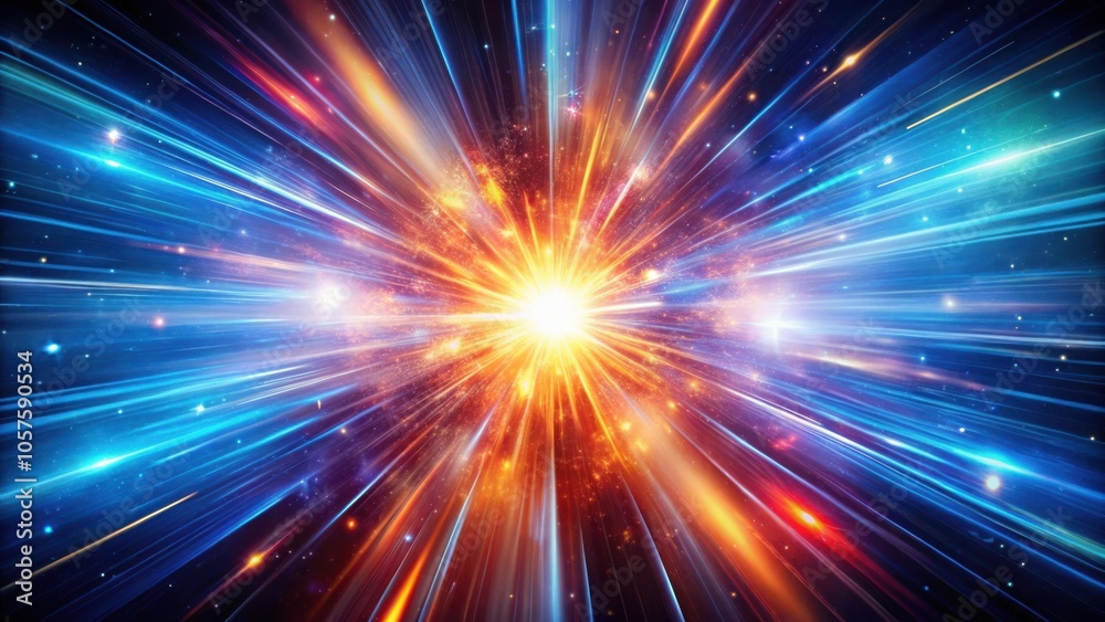 Naklejka premium Cosmic Energy and Light in Motion Mesmerizing Visuals of Space and Speed