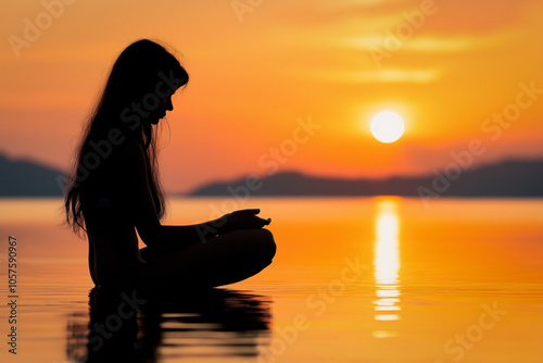 Person Silhouette At Sunset