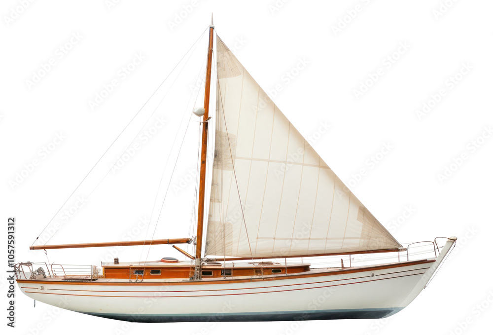 Fototapeta premium PNG Yacht watercraft sailboat vehicle.