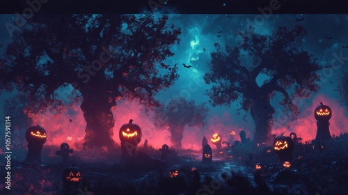 Spooky Forest Halloween Scene