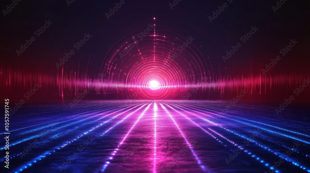 Futuristic Neon Light Corridor Futuristic Neon Light Corridor