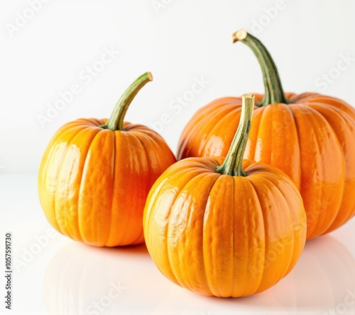 pumpkins different vegetables on white background