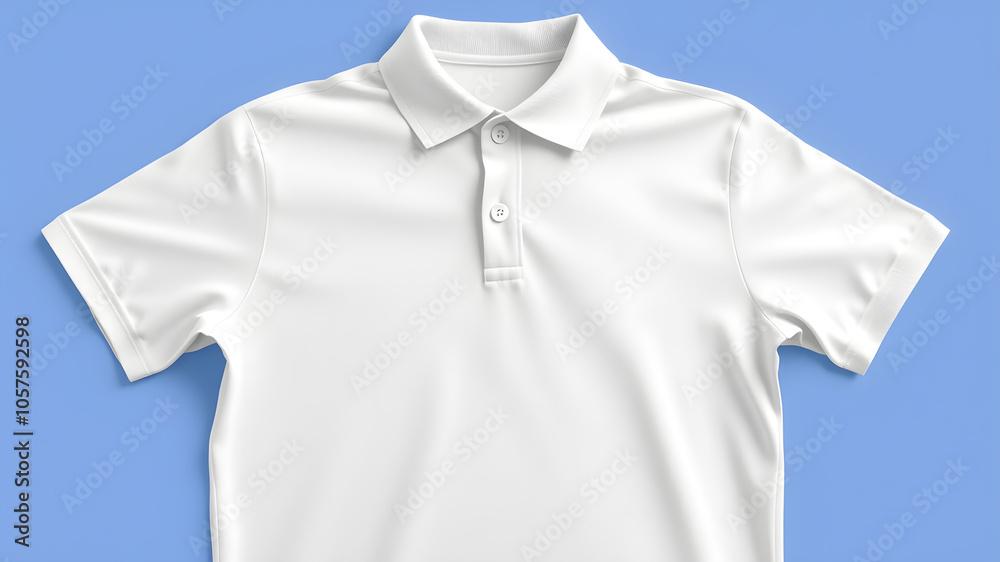 Blank white polo shirt mockup Generative AI Blank white polo shirt mockup Generative AI