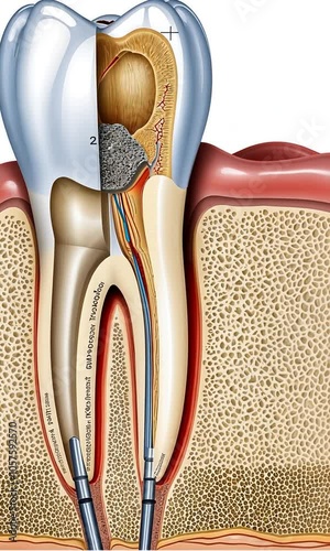 section file cross white olated human endodontic tooth teeth root dentistry dental root medicine medicals treatment anatomy white crown enamel health bone dentist illustration care infection