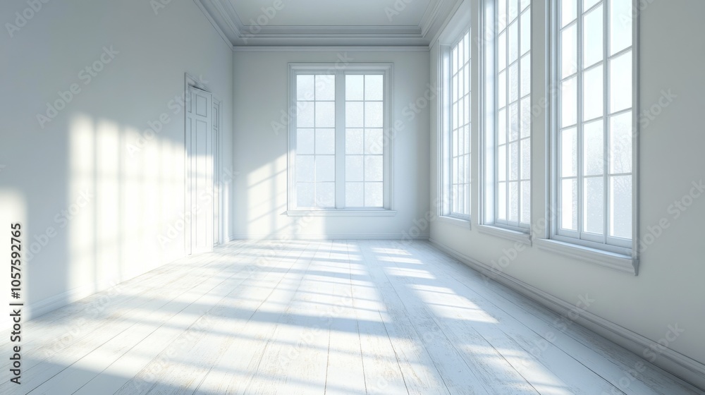Bright Minimalist Empty Room
