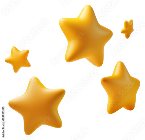 PNG Stars floating yellow design.