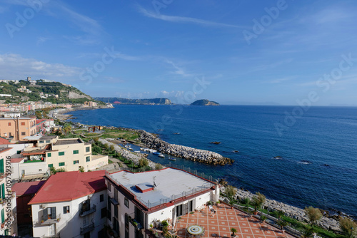 The seafront of Pozzuoli, a town in the province of Naples, Italy.