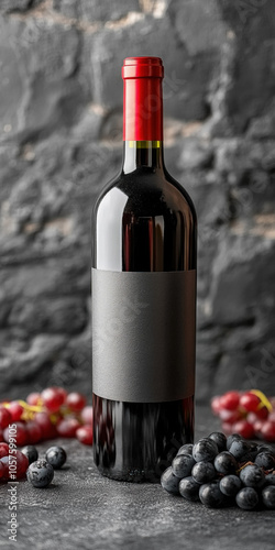 Wine Bottle On White Backgr...