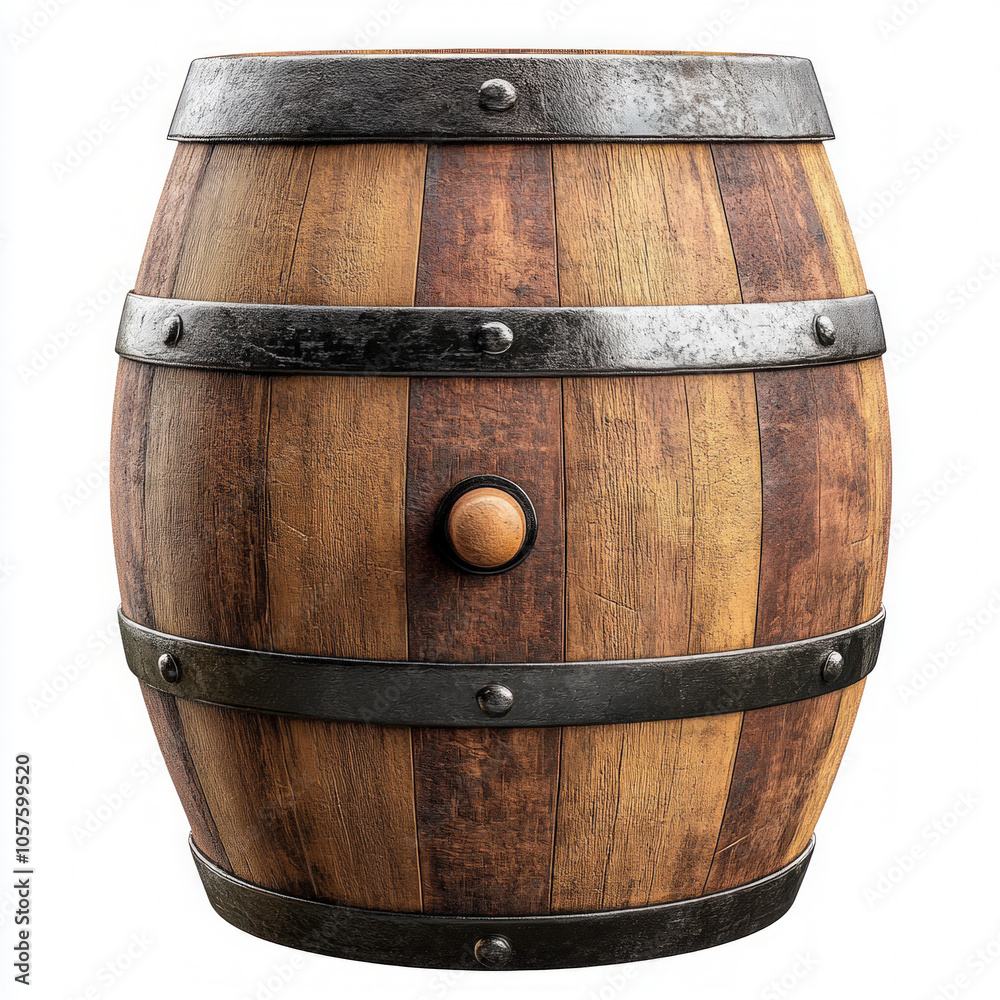 Obraz premium Wine Barrel Isolated