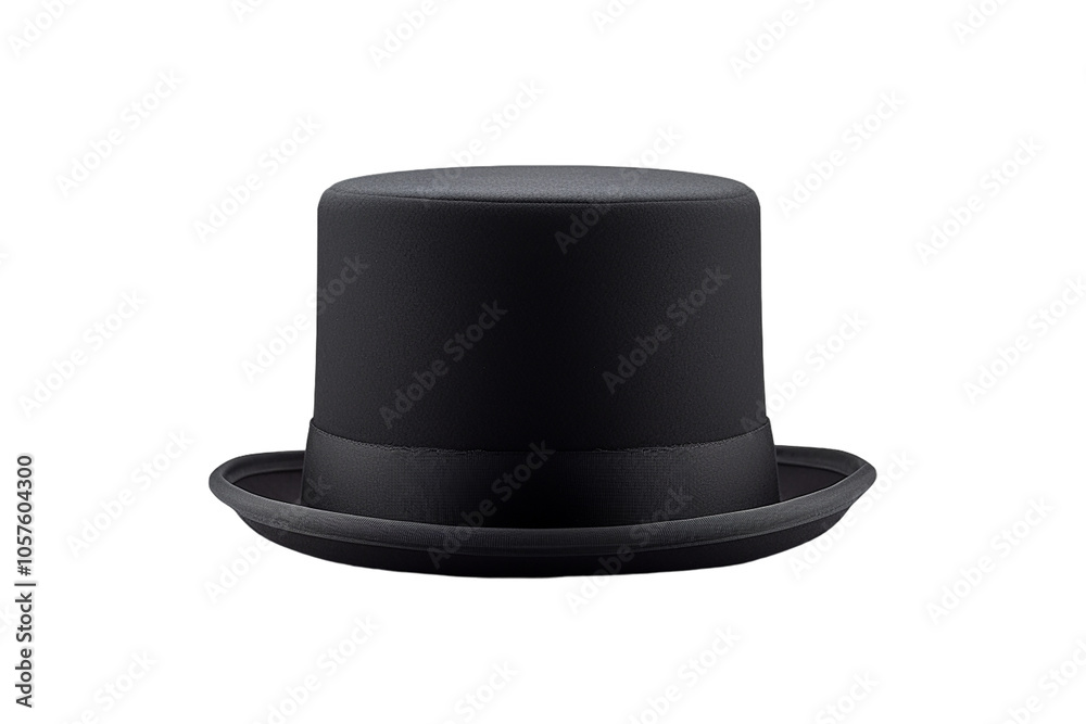 Elegant Black Top Hat: Classic Formal Wear Accessory Elegant Black Top Hat: Classic Formal Wear Accessory
