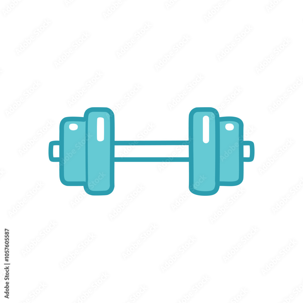 Fitness dumbbell icon. Exercise equipment, strength training, gym symbol. Represents health and wellness goals. Fitness dumbbell icon. Exercise equipment, strength training, gym symbol. Represents health and wellness goals.