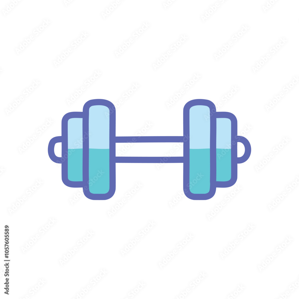 Dumbbell fitness icon. Strength training symbol; gym workout; healthy lifestyle; fitness goals. Dumbbell fitness icon. Strength training symbol; gym workout; healthy lifestyle; fitness goals.