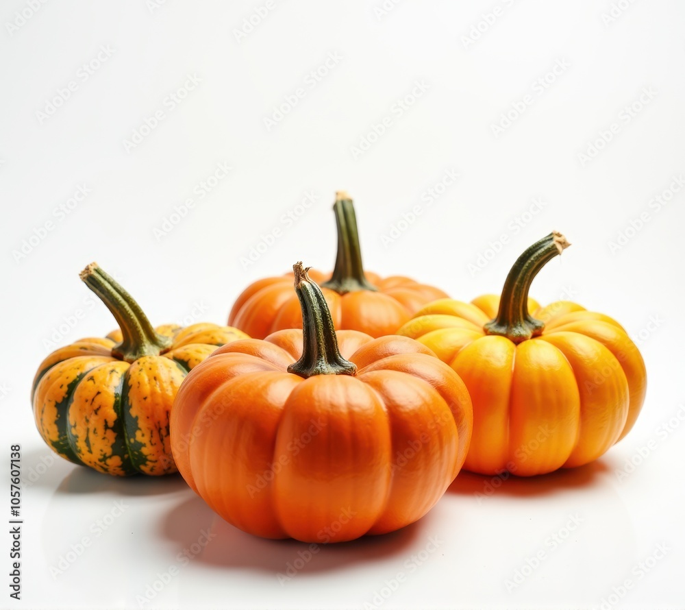pumpkins different vegetables on white background pumpkins different vegetables on white background