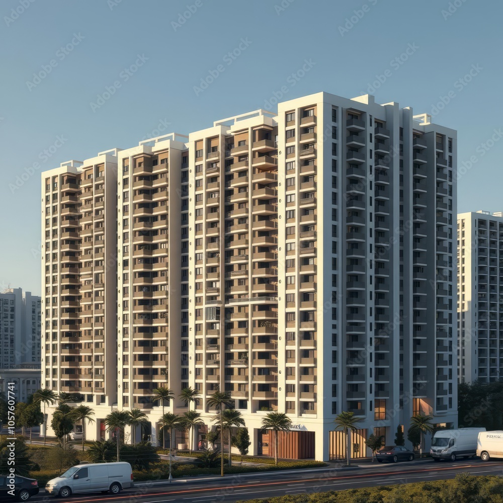 A block of condominiums on the outskirts of the city Condominium A block of condominiums on the outskirts of the city Condominium