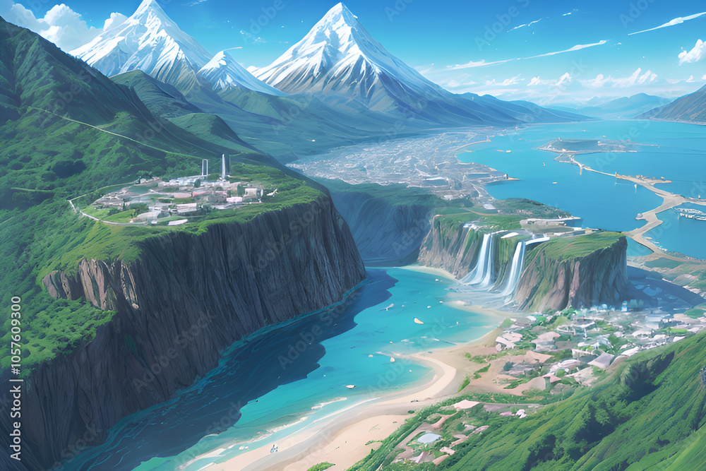 Naklejka premium Beautiful landscapes to admire, explore and photograph