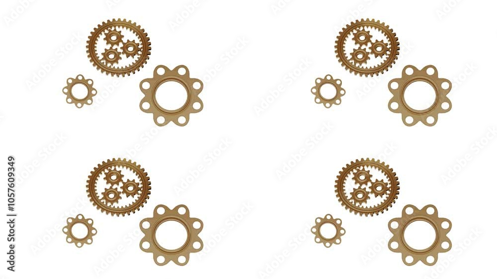 Cog wheel on white background
