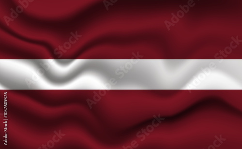 Free Download Waving Latvian Flag 3D Illustration. The National Flag of Latvia. - GFXLoad