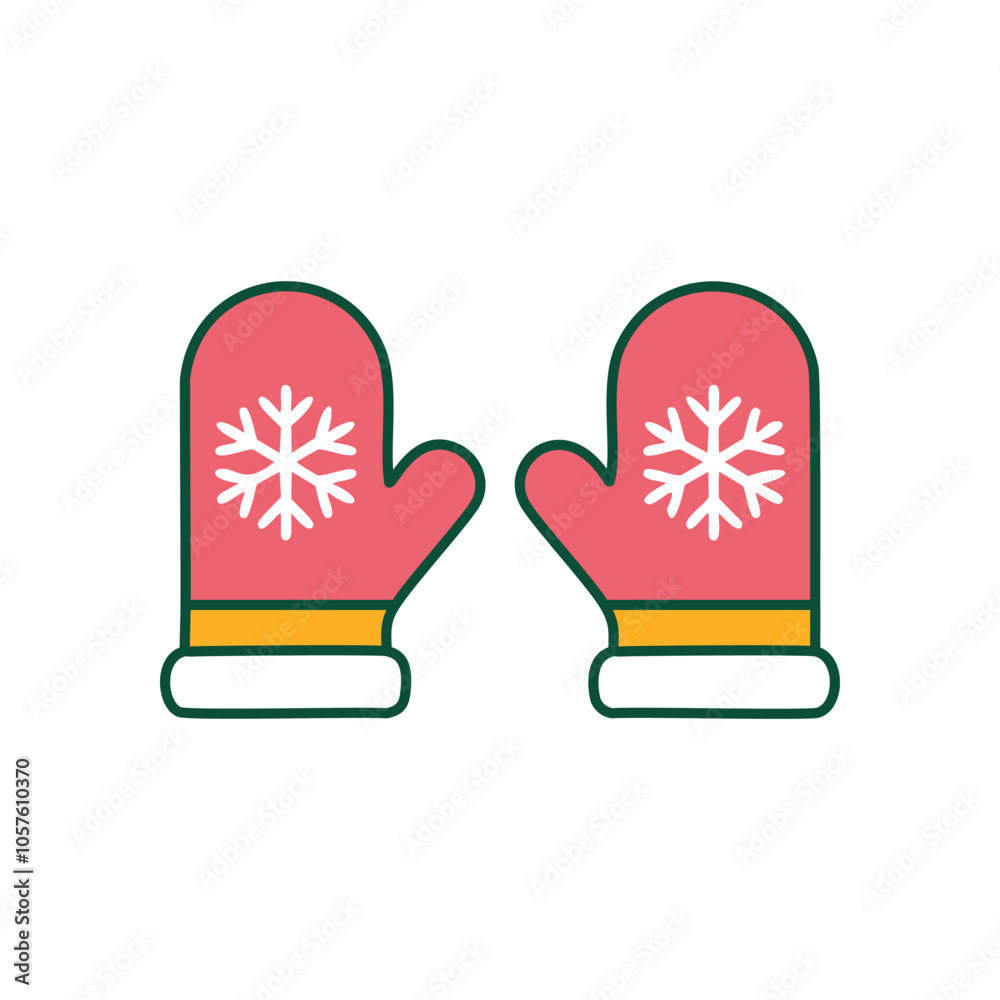 Winter gloves snowflake design. Cozy winter mittens; snowflake pattern symbolizes warmth, holiday spirit, and snowy fun. Perfect for cold weather. Winter gloves snowflake design. Cozy winter mittens; snowflake pattern symbolizes warmth, holiday spirit, and snowy fun. Perfect for cold weather.